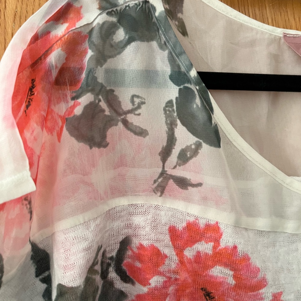 SJS tropical print crew neck short sleeve tee 3X - Picture 2 of 6